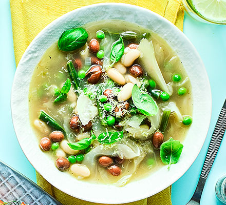 Three bean spring minestrone