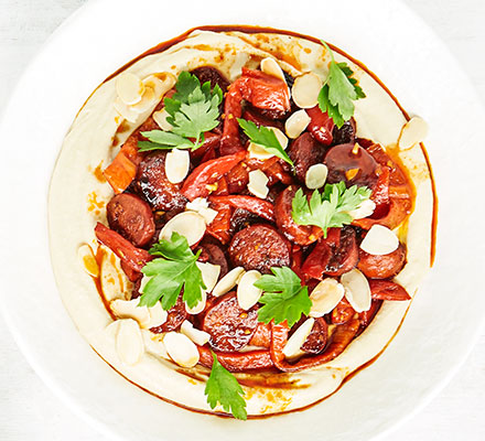 Chorizo & red pepper hummus