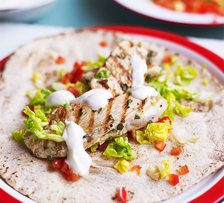 Lemon & yogurt chicken flatbreads