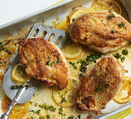 Baked chicken with lemon