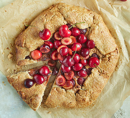 Cherry & almond frangipane galette