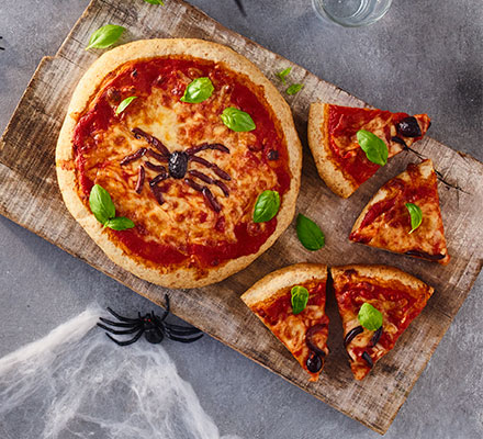 Healthy Halloween pizzas