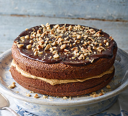 Mocha & hazelnut cake