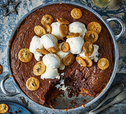 Giant hot cookie pie