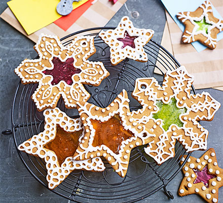 Gingerbread stained glass biscuits