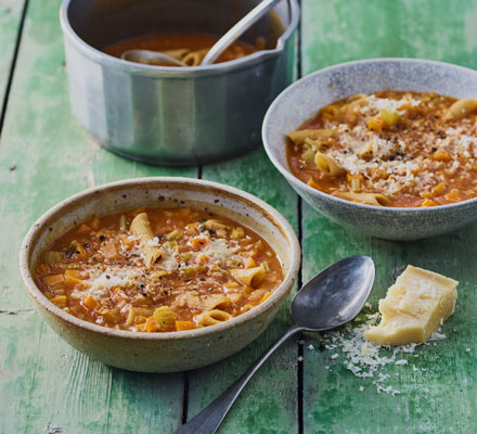 Lentil Bolognese soup