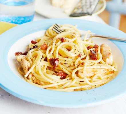 Carbonara with chicken