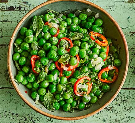 Chilli & mint peas