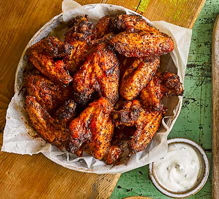 Maple-glazed hot wings