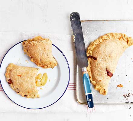 Cheese, apple & potato pasties