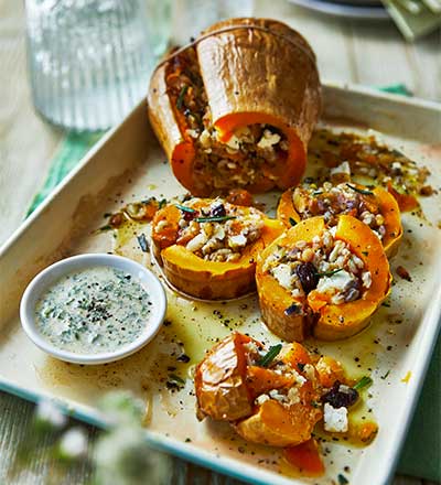 Stuffed butternut squash