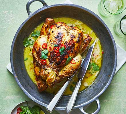 Thai green curry roast chicken