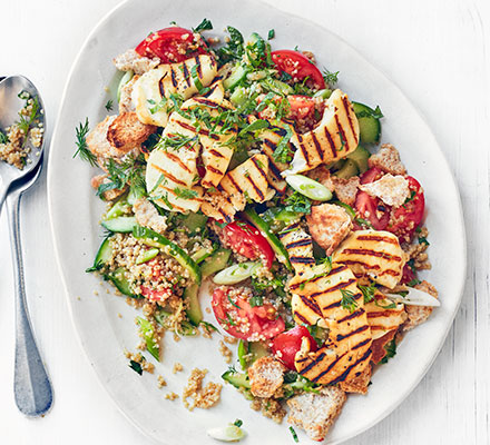 Halloumi & quinoa fattoush