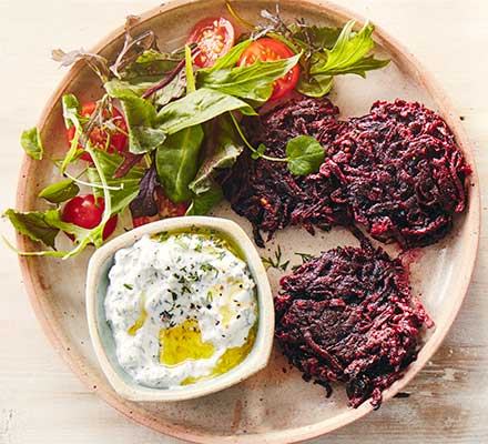 Beetroot latkes