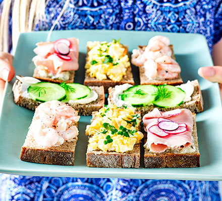 Loaded open sandwiches