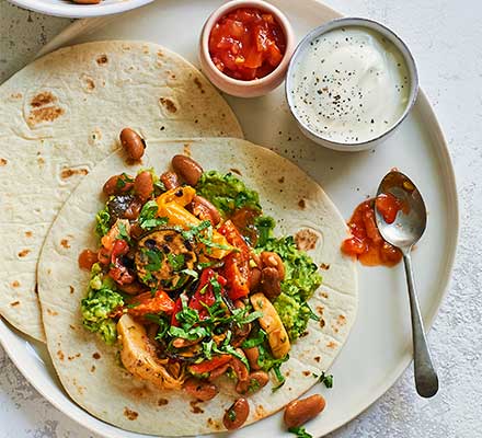 No-cook veggie fajitas