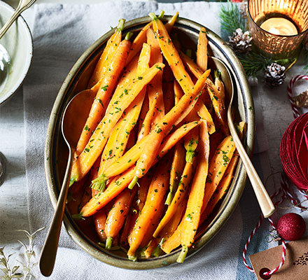 Herb-buttered baby carrots