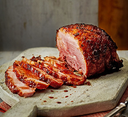 Spiced ginger-glazed ham