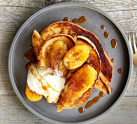 Spiced banana honey French toast