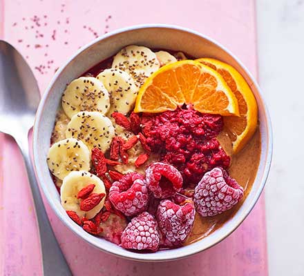 Healthy porridge bowl