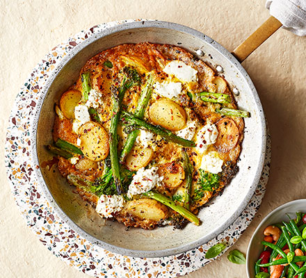 Ricotta, broccoli, & new potato frittata