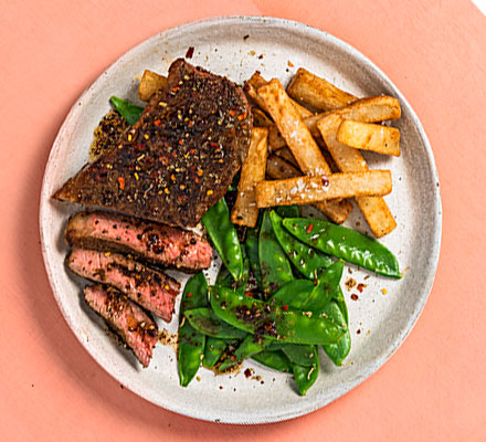 Ancho steak & chimichurri buttered sweetcorn