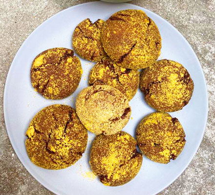 Chocolate orange fudge crinkle biscuits