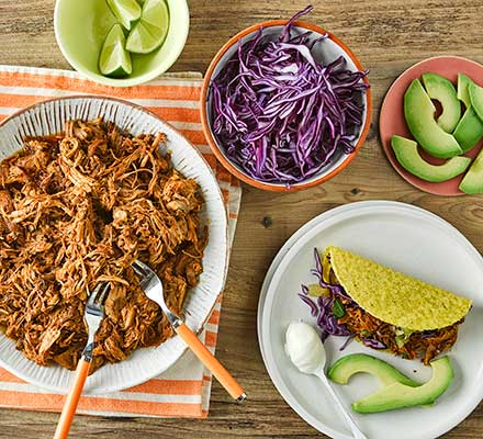 Pulled pork tacos with pineapple salsa