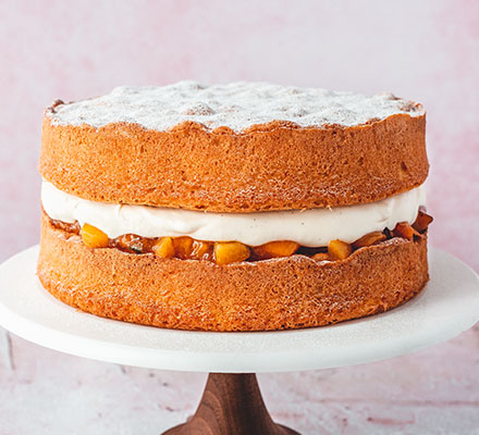 Summer apricot Victoria sponge