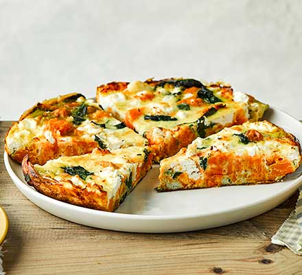 Sweet potato, spinach & feta tortilla