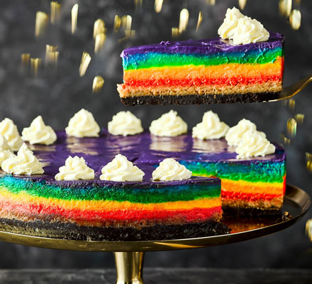 Rainbow cheesecake