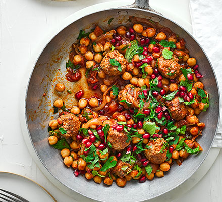 Spiced lamb meatball stew