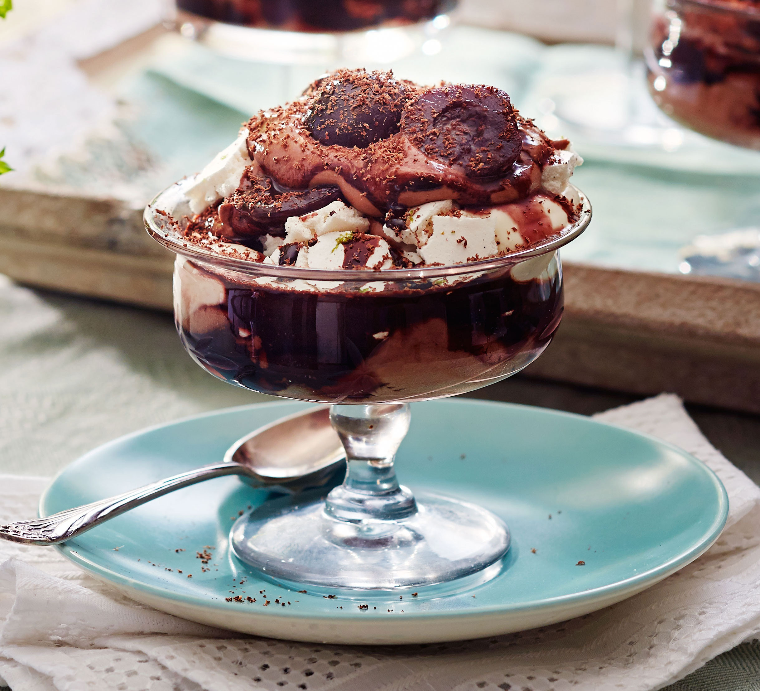 Chocolate & cherry Eton mess