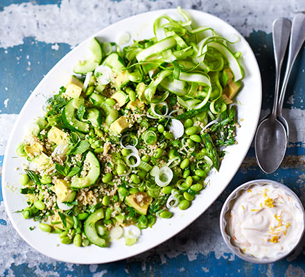 Asparagus, avocado & quinoa tabbouleh