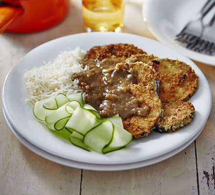 Aubergine katsu curry