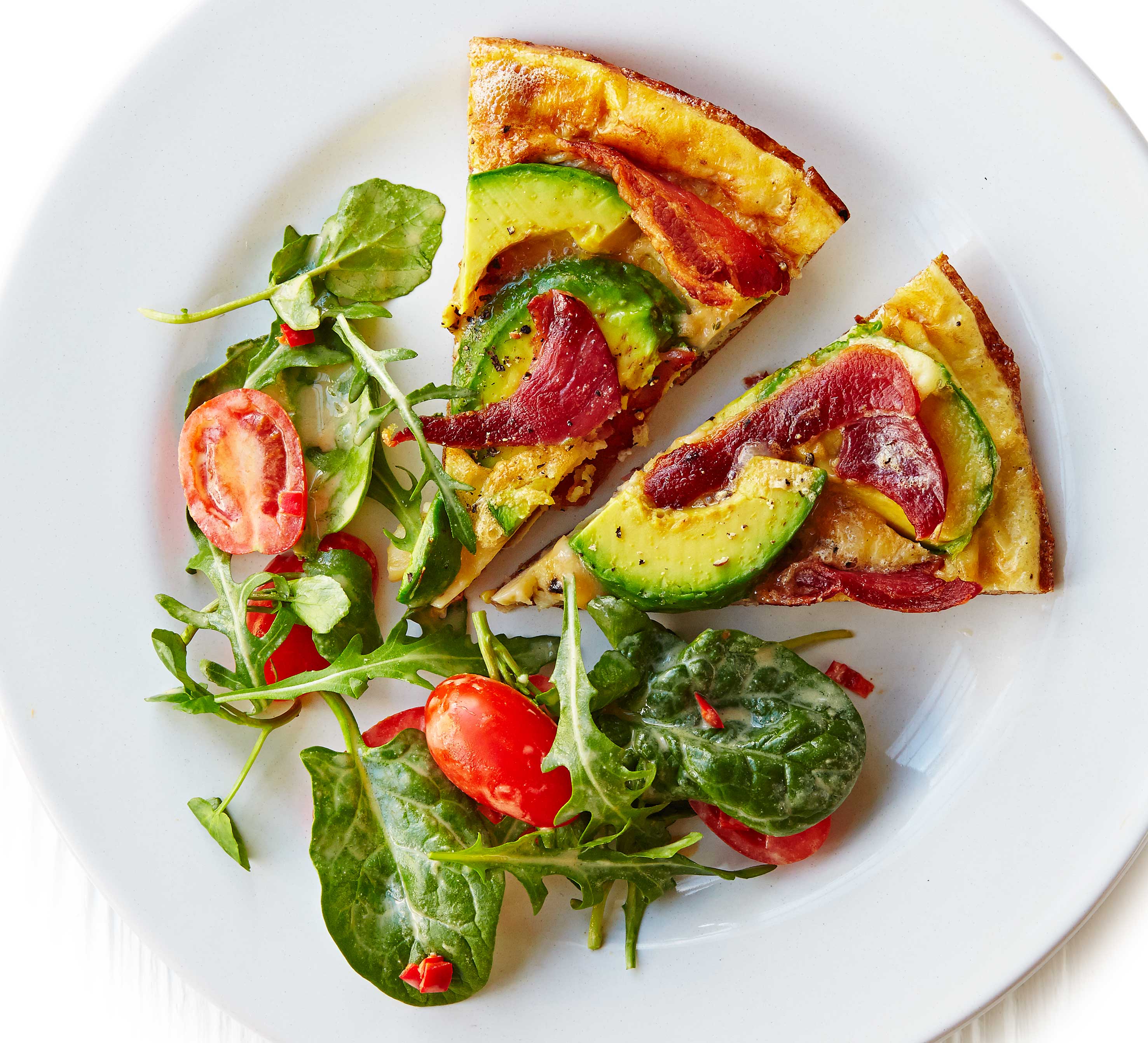 Bacon & avocado frittata