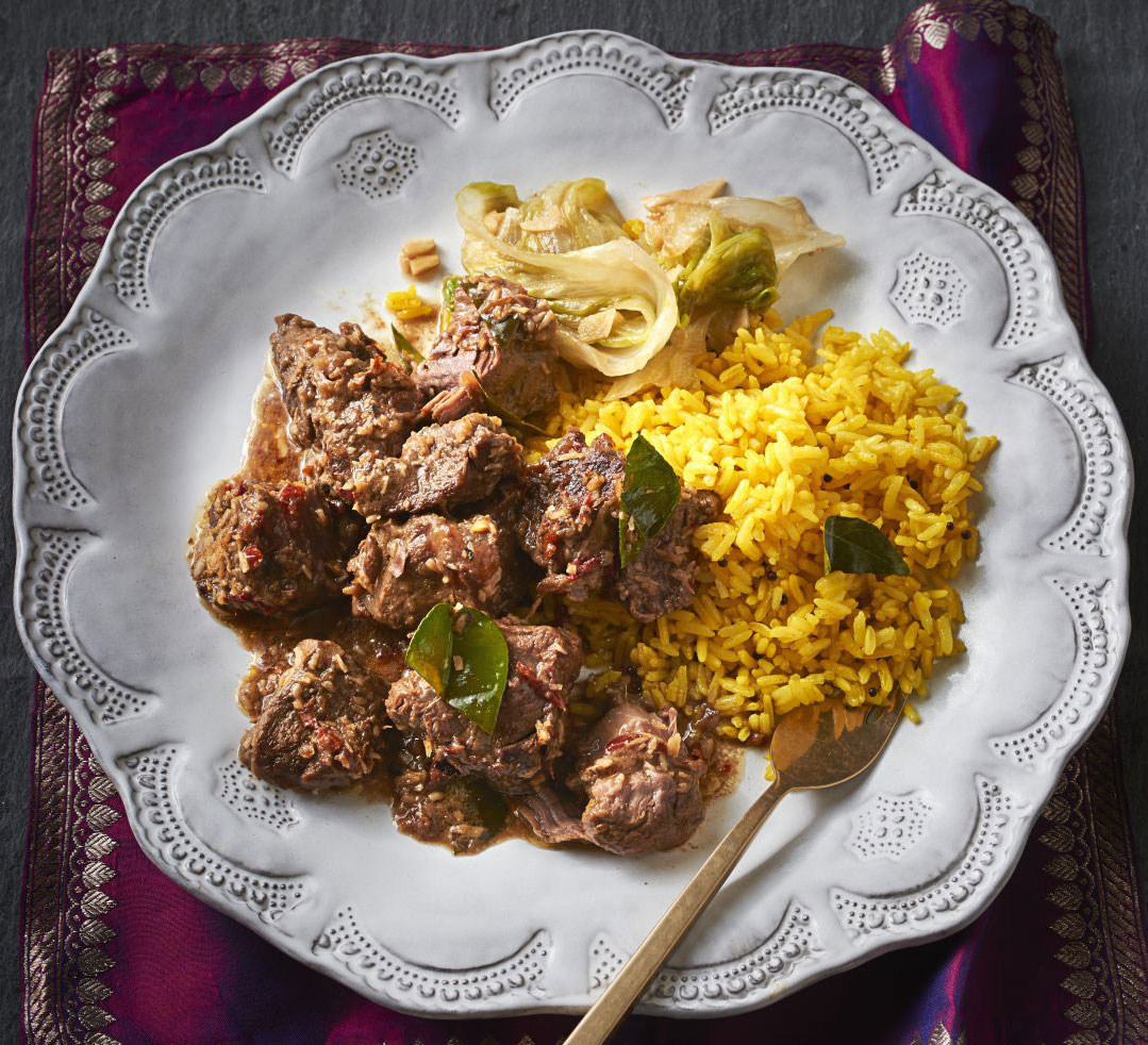 Beef rendang & turmeric rice