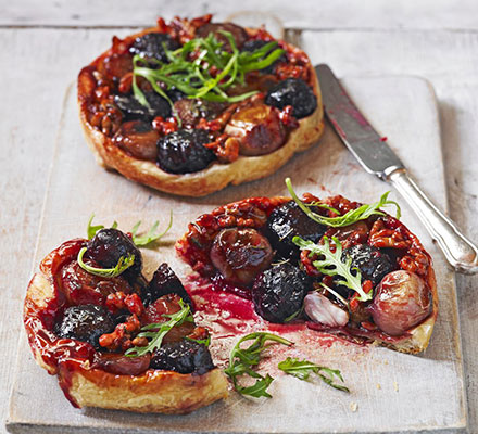 Beetroot & shallot tatins