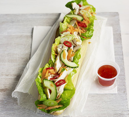 Vietnamese chicken baguettes          (Bhan Mi)