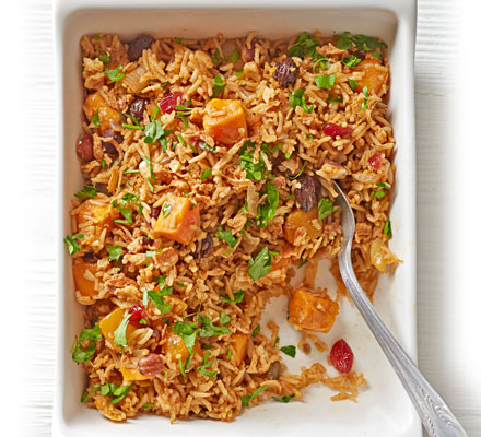 Butternut squash pilaf