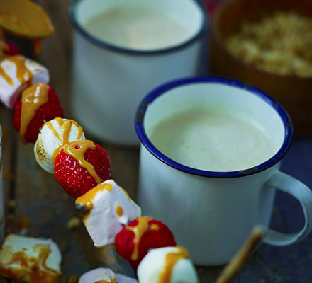 Hot caramel malted milk