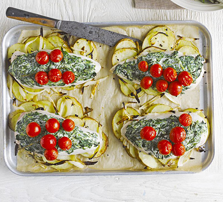 Italian chicken with cream cheese & spinach