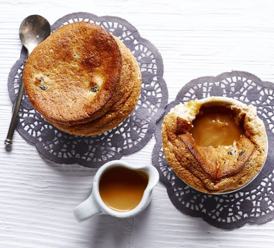 Christmas cake soufflés