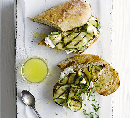 Courgette & goat’s cheese ciabatta