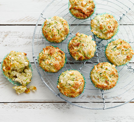 Courgette & feta muffins