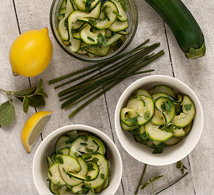 Courgette ribbon salad