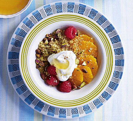 Clementine & honey couscous