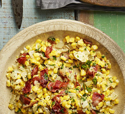 Creamed corn & bacon