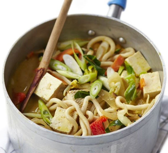 Curried udon soup