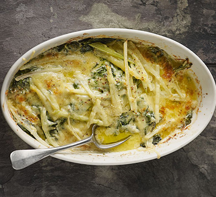 Cheesy chard gratin